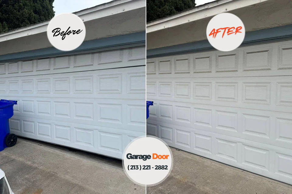 Before and after: garage door spring repair Weeki Wachee Gardens, FL
